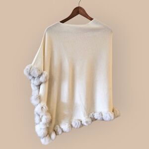 Classic Cashmere and Merino Wool Women's Poncho Exclusive Design